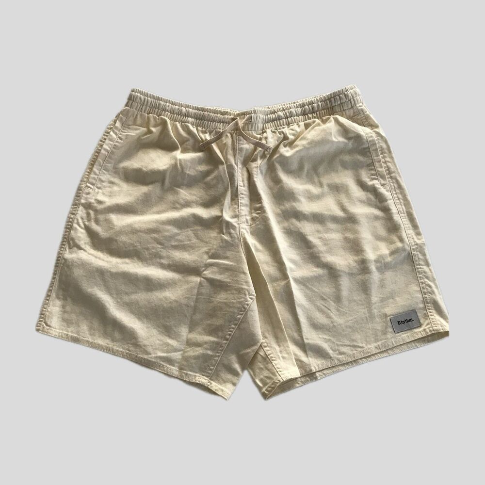 Rhythm Classics Yellow Linen Drawstring Casual Be… - image 1